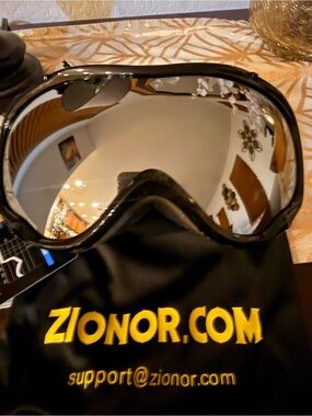 Zionor Mirrored Ski Snowboard Goggles - Silver Lens